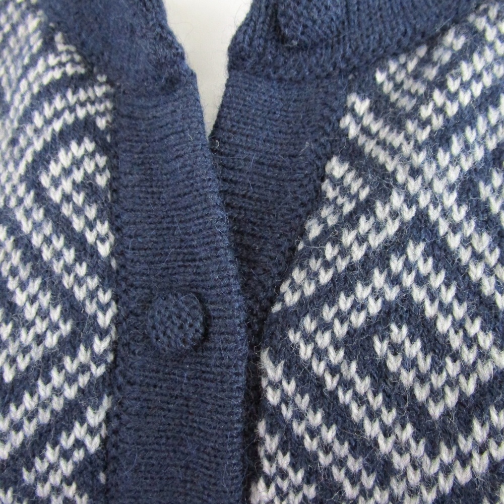 🌹HP🌹 VTG Aztec Pattern Cardigan 100% Alpaca Wool - Picture 5 of 8